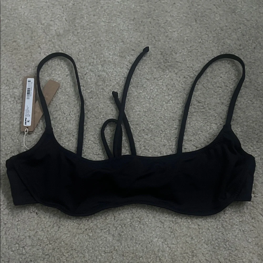 SKIMS Recycled Swim Top Micro Scoop Bikini Onyx